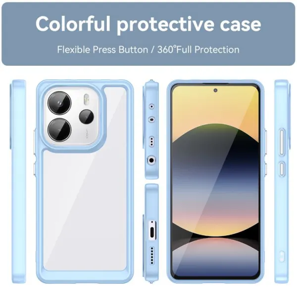 CRYSTAL Ochranný kryt pre Xiaomi Redmi Note 14 modrý