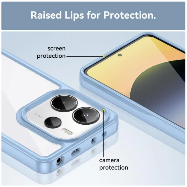 CRYSTAL Ochranný kryt pre Xiaomi Redmi Note 14 modrý