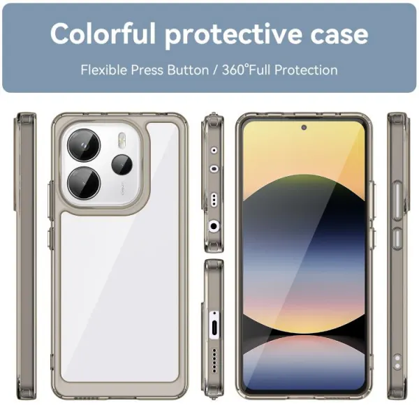 CRYSTAL Ochranný kryt pre Xiaomi Redmi Note 14 šedý