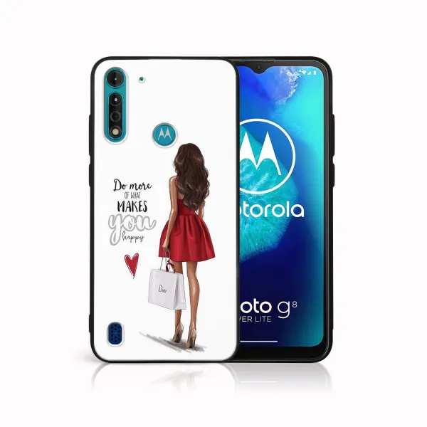 MY ART Ochranný kryt pre Motorola Moto G8 Power Lite RED DRESS (137)