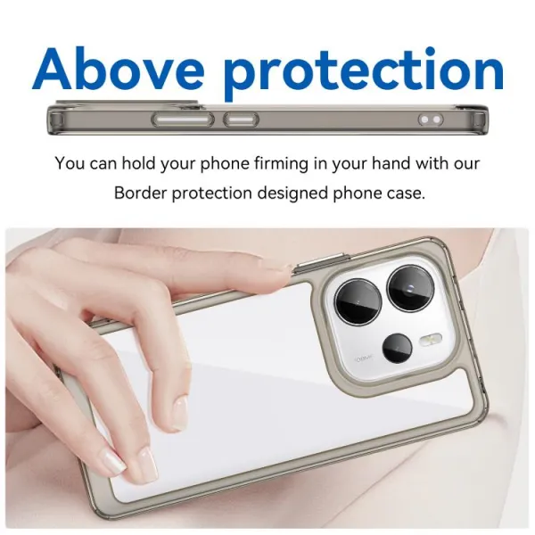 CRYSTAL Ochranný kryt pre Xiaomi Redmi Note 14 šedý
