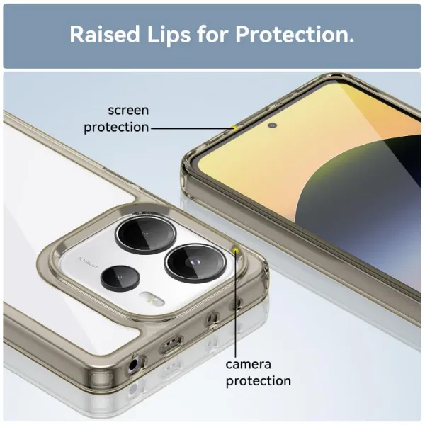 CRYSTAL Ochranný kryt pre Xiaomi Redmi Note 14 šedý