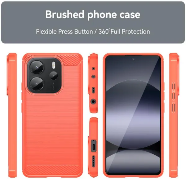 FLEXI TPU Ochranný kryt Xiaomi Redmi Note 14 červený