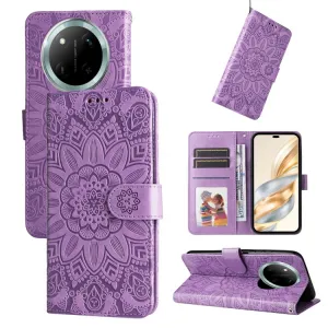 ART MANDALA Peňaženkový obal pre Honor Magic7 Lite 5G fialový