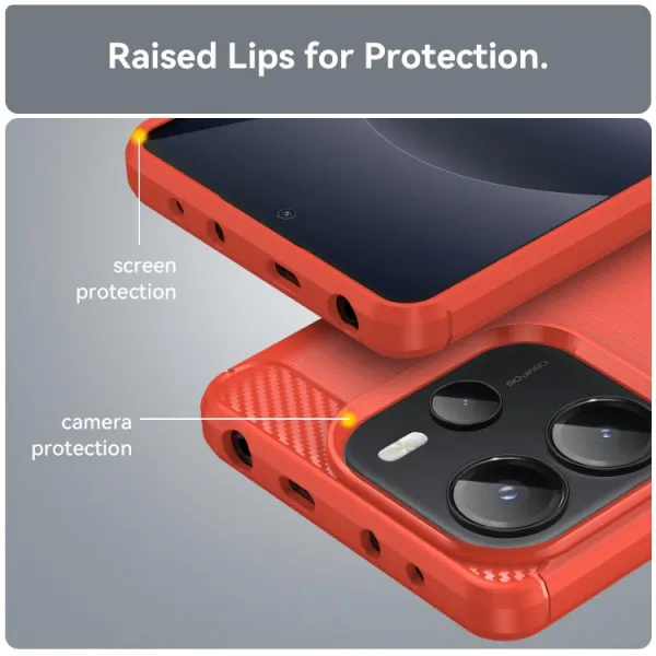 FLEXI TPU Ochranný kryt Xiaomi Redmi Note 14 červený