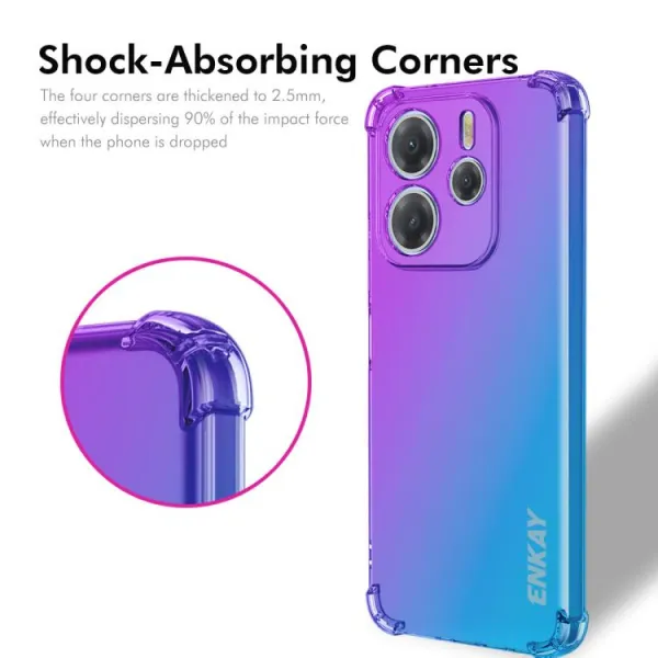ENKAY GRADIENT Ochranný kryt pre Xiaomi Redmi Note 14 BLUE PINK