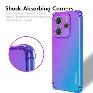 ENKAY GRADIENT Ochranný kryt pre Xiaomi Redmi Note 14 BLUE PINK