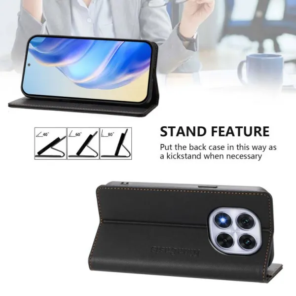 RINA Zaklápacie puzdro pre Xiaomi Redmi Note 14 Pro čierne
