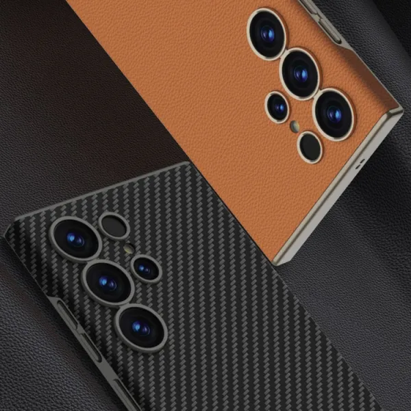 GKK LEATHER CASE Ochranný kryt pre Samsung Galaxy S25 Ultra 5G TITANIUM GREY