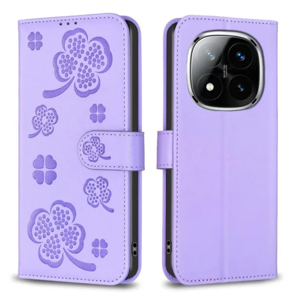 ART CLOVER Peňaženkový obal pre Xiaomi Redmi Note 14 Pro fialový
