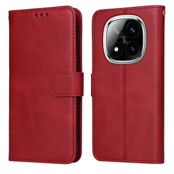 SMOOTH Peňaženkové puzdro pre Xiaomi Redmi Note 14 Pro 5G / Redmi Note 14 Pro+ 5G červené