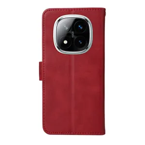 SMOOTH Peňaženkové puzdro pre Xiaomi Redmi Note 14 Pro 5G / Redmi Note 14 Pro+ 5G červené