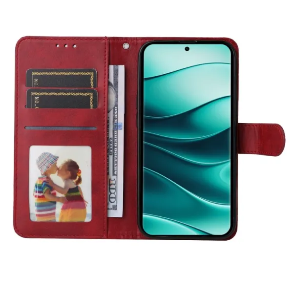 SMOOTH Peňaženkové puzdro pre Xiaomi Redmi Note 14 Pro 5G / Redmi Note 14 Pro+ 5G červené