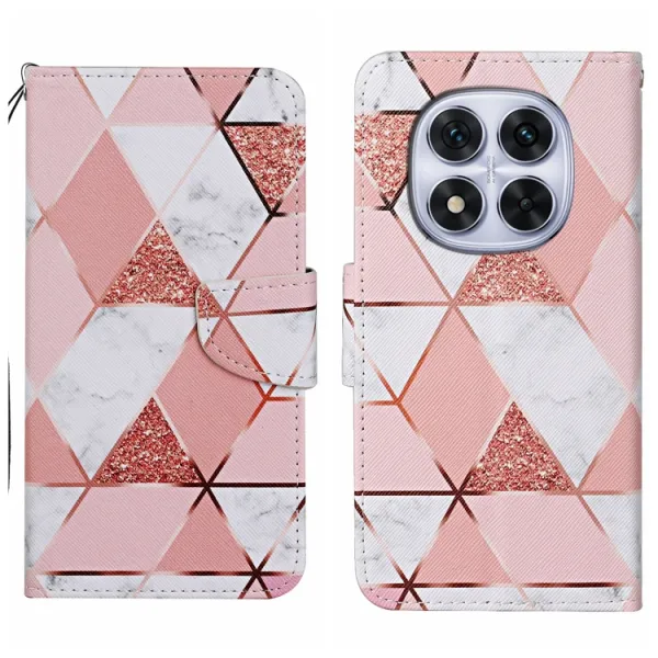 ART Peňaženkový kryt pre Xiaomi Redmi Note 14 Pro 5G PINK MARBLE