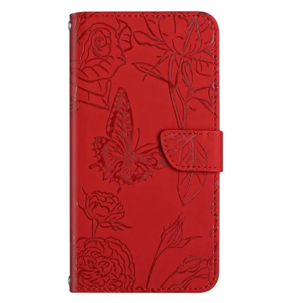 ART BLOSSOM Peňaženkový obal pre Xiaomi Redmi Note 14 Pro červený