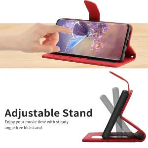 ART BLOSSOM Peňaženkový obal pre Xiaomi Redmi Note 14 Pro červený