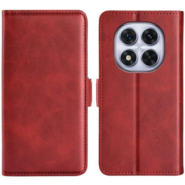 SIDE Peňaženkové puzdro pre Xiaomi Redmi Note 14 Pro 5G červené