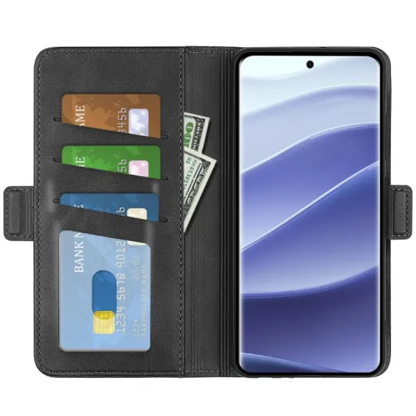 SIDE Peňaženkové puzdro pre Xiaomi Redmi Note 14 Pro 5G čierne