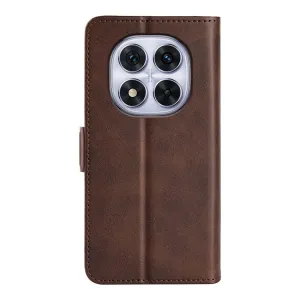 SIDE Peňaženkové puzdro pre Xiaomi Redmi Note 14 Pro 5G tmavohnedé
