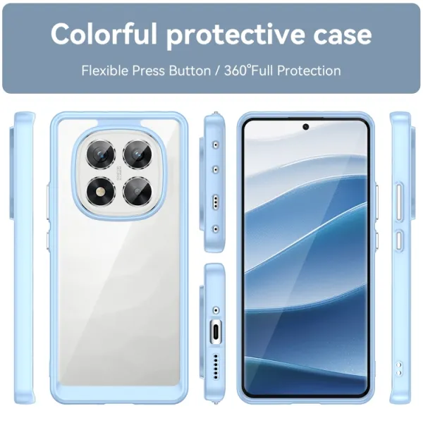 CRYSTAL Ochranný kryt pre Xiaomi Redmi Note 14 Pro 5G modrý