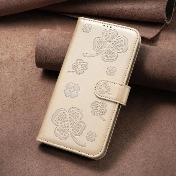 ART CLOVER Peňaženkový obal pre Xiaomi Redmi Note 14 Pro zlatý