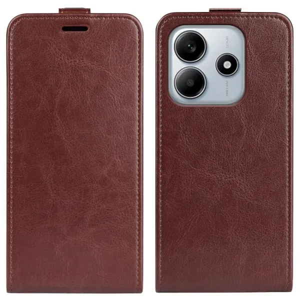 Vyklápacie puzdro pre Xiaomi Redmi Note 14 5G hnedé