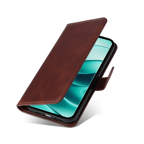SMOOTH Peňaženkové puzdro pre Xiaomi Redmi Note 14 Pro 5G / Redmi Note 14 Pro+ 5G hnedé