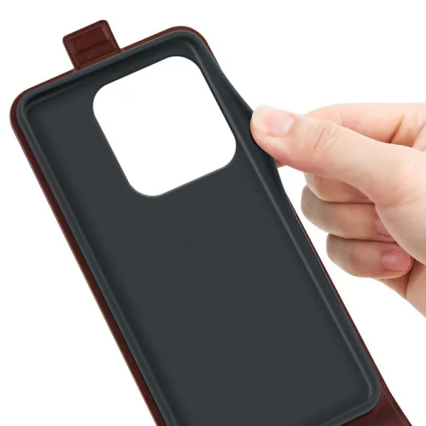 Vyklápacie puzdro pre Xiaomi Redmi Note 14 5G hnedé