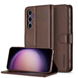 IMEEKE Peňaženkový obal pre Samsung Galaxy A56 tmavohnedý