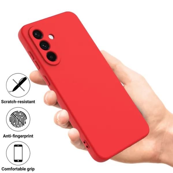 RUBBER Ochranný kryt pre Samsung Galaxy A36 červený