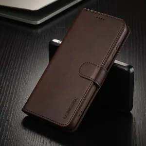 IMEEKE Peňaženkový obal pre Samsung Galaxy A56 tmavohnedý
