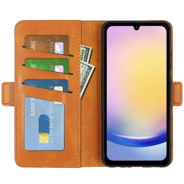 SIDE Peňaženkové puzdro pre Samsung Galaxy A26 svetlohnedé