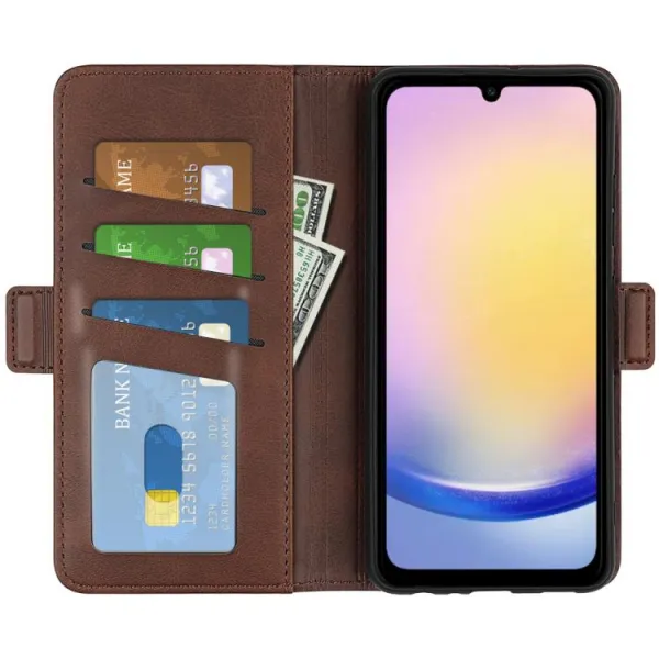 SIDE Peňaženkové puzdro pre Samsung Galaxy A26 tmavohnedé