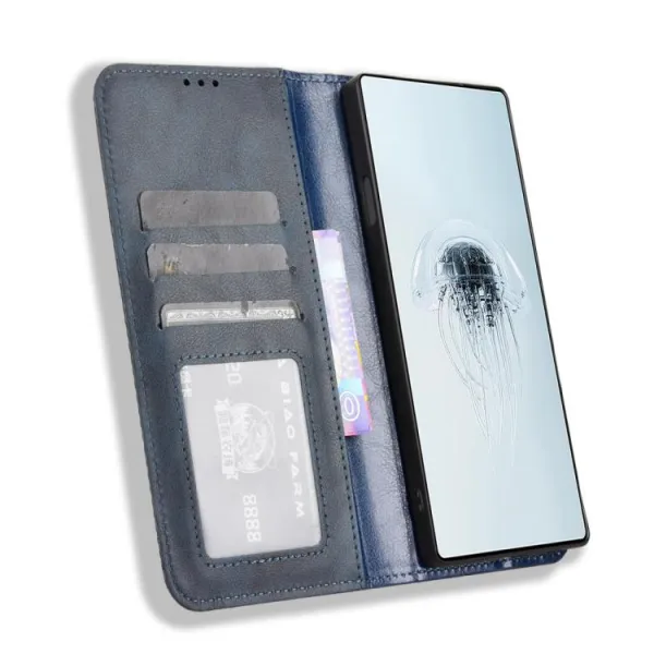 BUSINESS Peňaženkové puzdro pre Nubia RedMagic 10 Pro / RedMagic 10 Pro+ modré