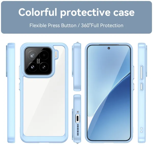 CRYSTAL Ochranný obal pre Xiaomi 15 modrý