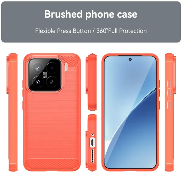 FLEXI TPU Ochranný kryt Xiaomi 15 červený