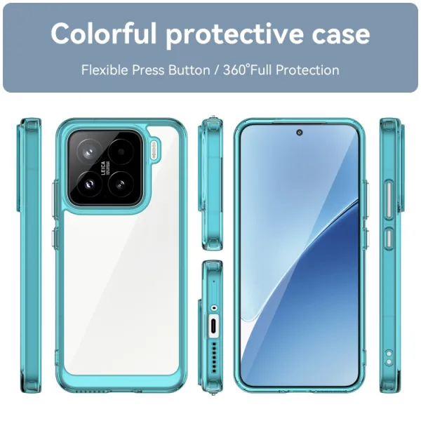 CRYSTAL Ochranný obal pre Xiaomi 15 tyrkysový