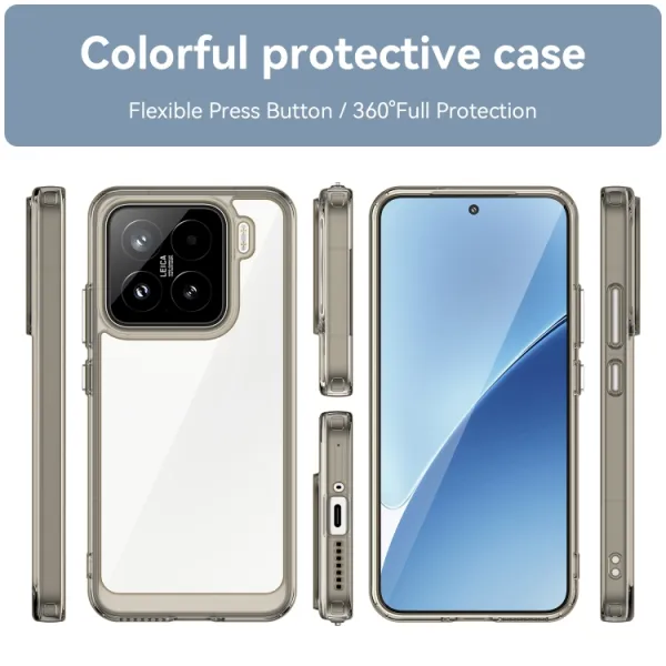 CRYSTAL Ochranný obal pre Xiaomi 15 šedý