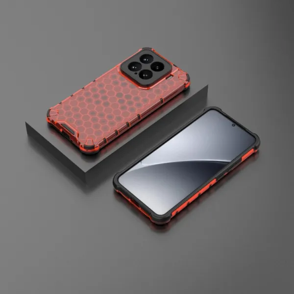 HONEYCOMB Ochranný kryt Xiaomi 15 červený