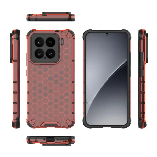 HONEYCOMB Ochranný kryt Xiaomi 15 červený
