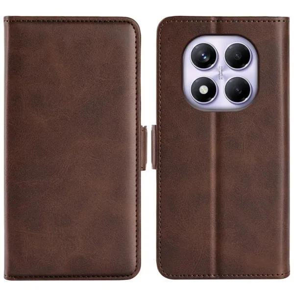 SIDE Peňaženkové puzdro pre Xiaomi Redmi Note 14 Pro tmavohnedé