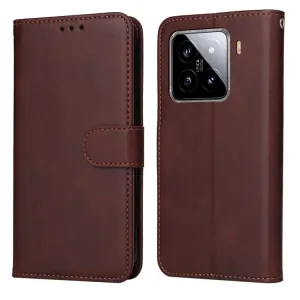 SMOOTH Peňaženkové puzdro pre Xiaomi 15 hnedé