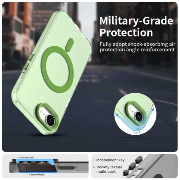 CANDY MAGSAFE Ochranný obal pre Apple iPhone 16e / iPhone 17e zelený