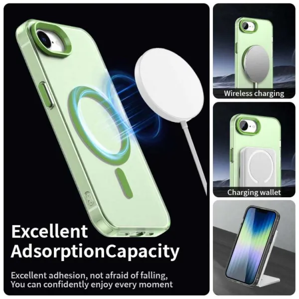 CANDY MAGSAFE Ochranný obal pre Apple iPhone 16e / iPhone 17e zelený