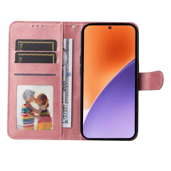SMOOTH Peňaženkové puzdro pre Xiaomi 15 ružové