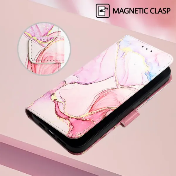 ART MARBLE Peňaženkový kryt pre Honor X5c Plus ROSE GOLD