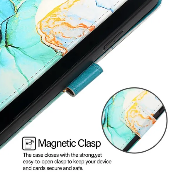 ART MARBLE Peňaženkový kryt pre Honor X5c Plus GREEN