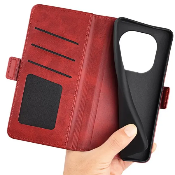 SIDE Peňaženkové puzdro pre Xiaomi Redmi Note 14 Pro červené
