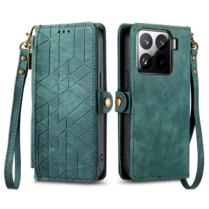 GEOM Peňaženkové puzdro pre Xiaomi 15 zelené