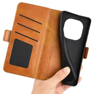 SIDE Peňaženkové puzdro pre Xiaomi Redmi Note 14 Pro svetlohnedé